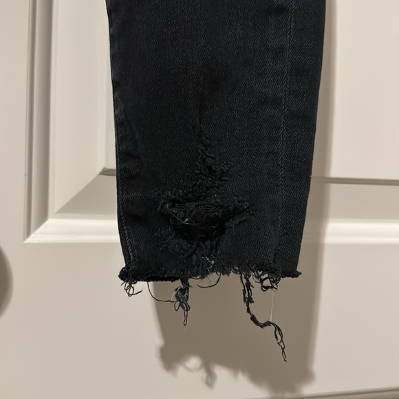 Agolde Sophie Mid Rise Skinny Ankle Jean Black Size 26 - Picture 4 of 7